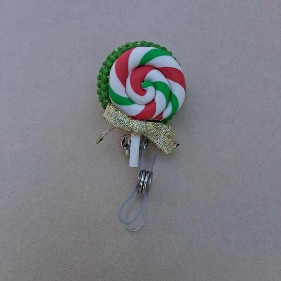 Christmas Lollipop Badge Reel - Picture 1 of 2